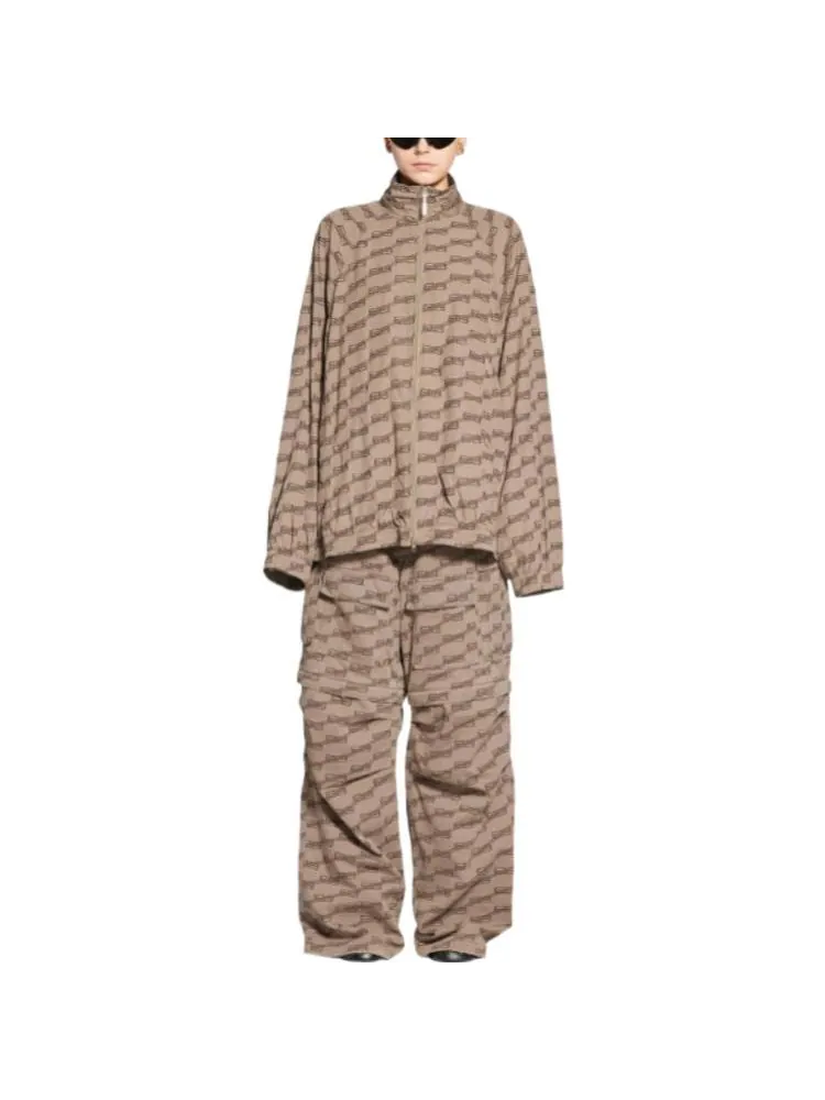 Куртка Balenciaga BB Monogram Tracksuit Jacket Regular Fit 'Beige Brown' — изображение 3 из 4, бежевый