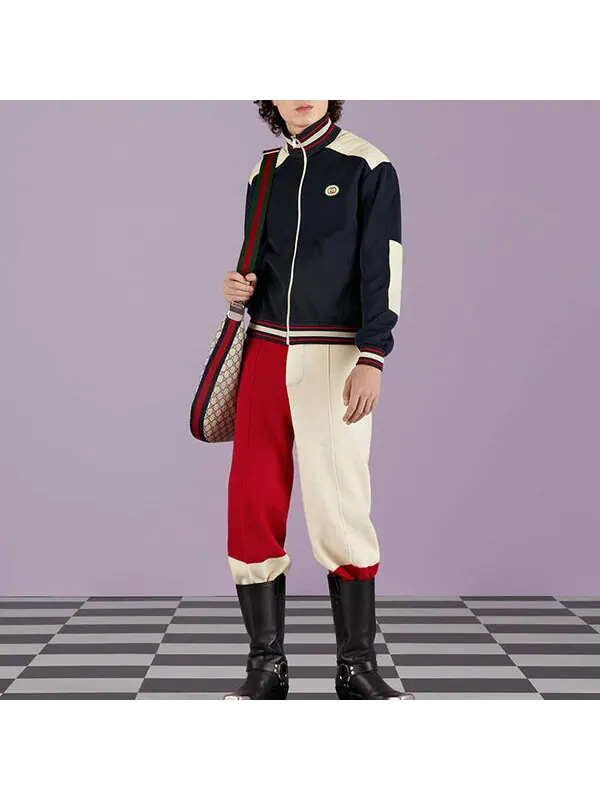 Куртка Gucci cotton jersey zip jacket — изображение 2 из 4, темно-синий