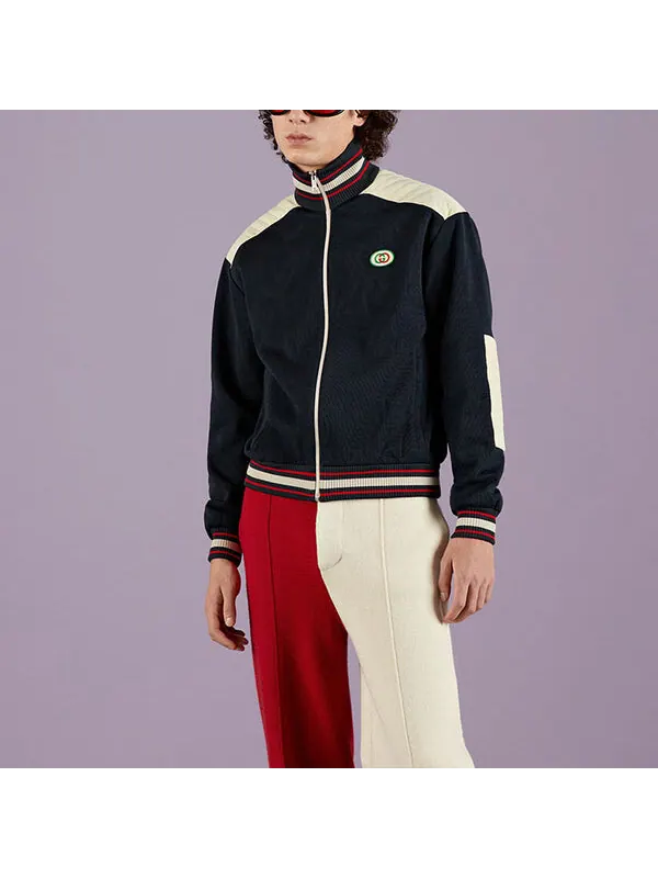 Куртка Gucci cotton jersey zip jacket — изображение 4 из 4, темно-синий