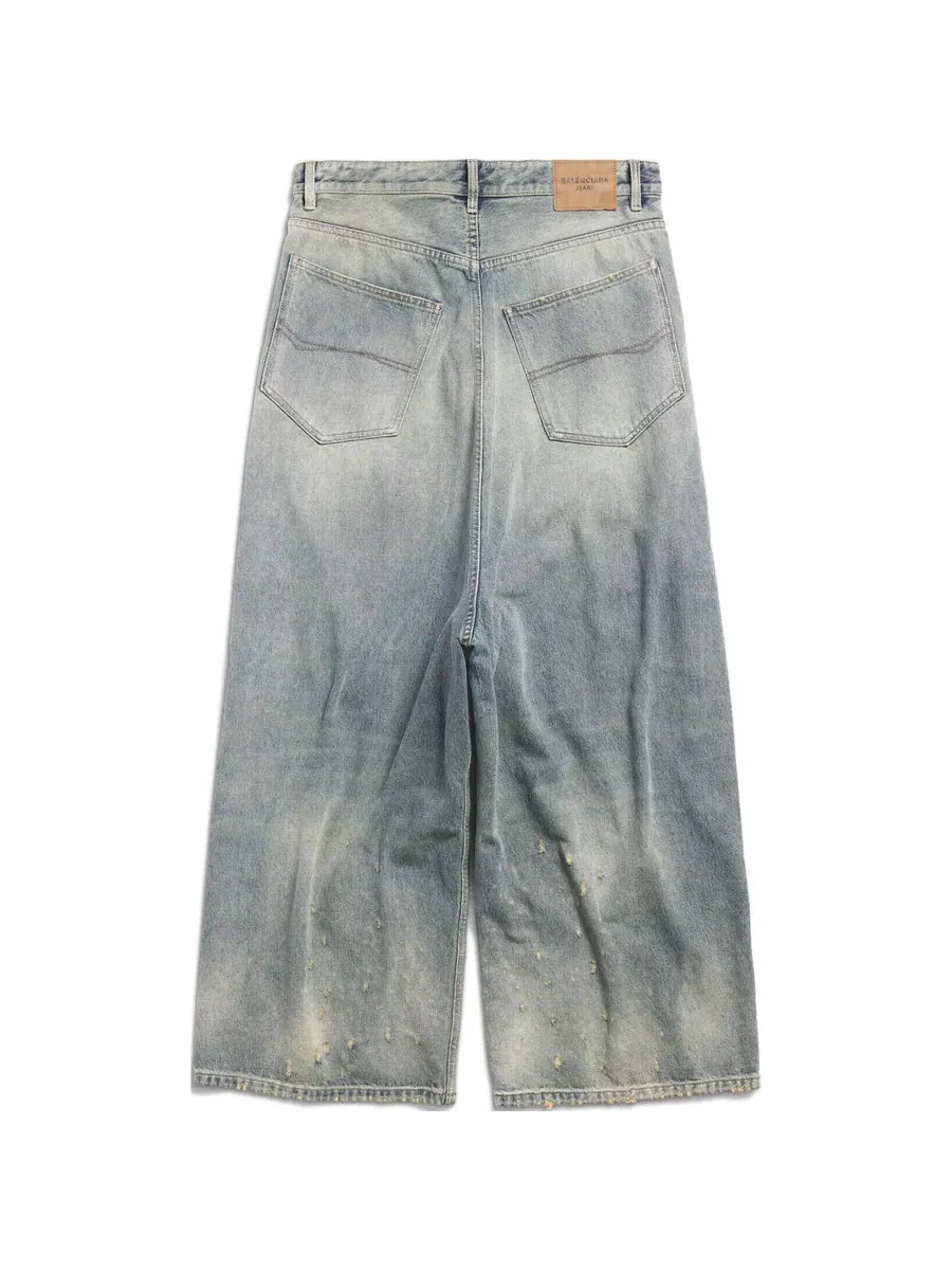 Спортивные брюки (WMNS) Balenciaga Low Crotch Pants 'Light Blue' — изображение 2 из 7, синий