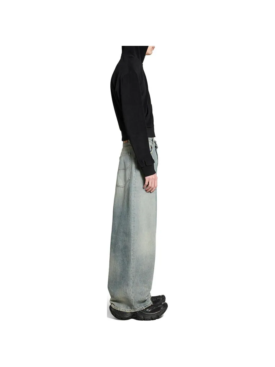 Спортивные брюки (WMNS) Balenciaga Low Crotch Pants 'Light Blue' — изображение 5 из 7, синий