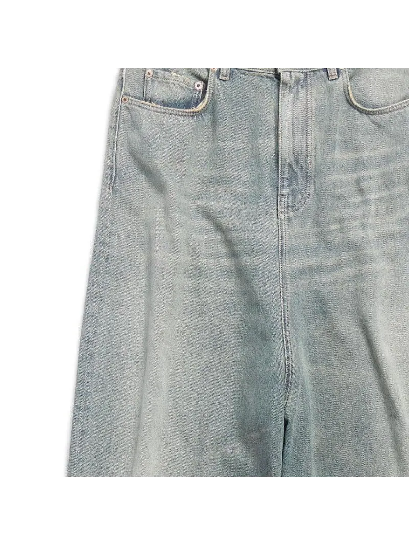 Спортивные брюки (WMNS) Balenciaga Low Crotch Pants 'Light Blue' — изображение 7 из 7, синий
