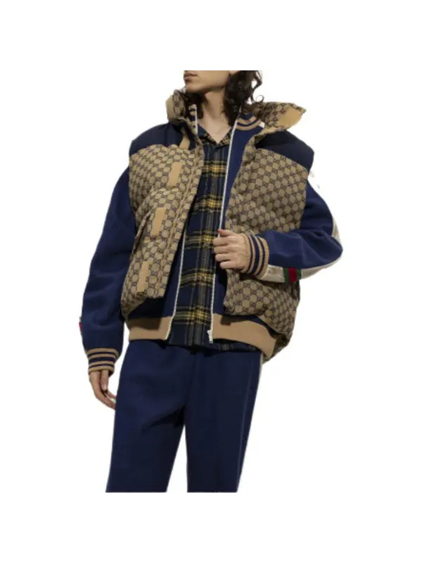 Жилет Gucci GG Canvas Down Vest with Detachable Hood — изображение 4 из 4, бежевый
