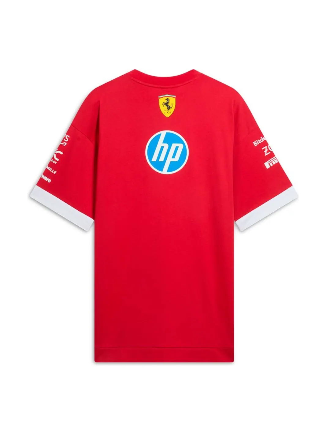Футболка PUMA x Scuderia Ferrari 2025 Replica Oversized-Fit Drivers T-Shirt 'Dark Cherry' — изображение 2 из 2, красный