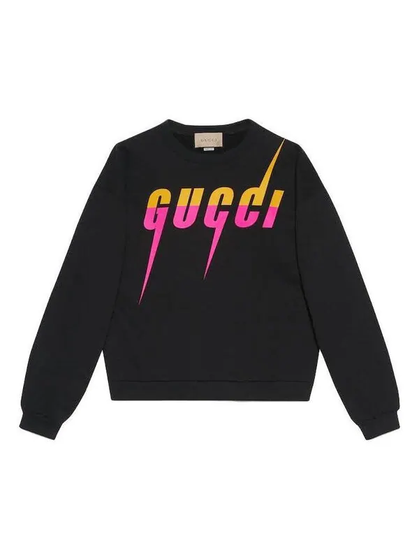 Рубашка Gucci Cotton Jersey Printed Sweatshirt with Blade Print — изображение 1 из 4, черный