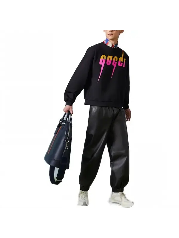 Рубашка Gucci Cotton Jersey Printed Sweatshirt with Blade Print — изображение 2 из 4, черный