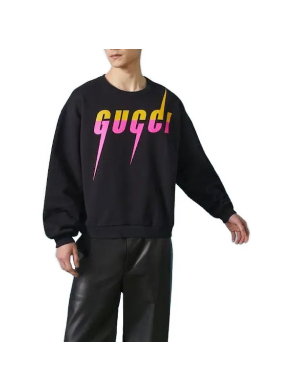 Рубашка Gucci Cotton Jersey Printed Sweatshirt with Blade Print — изображение 3 из 4, черный