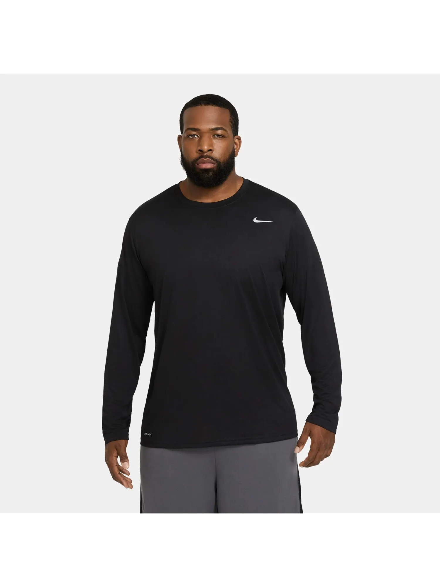 Топ Nike Dri-FIT Legend Long-Sleeve Fitness Top 'Black' — изображение 4 из 5, черный