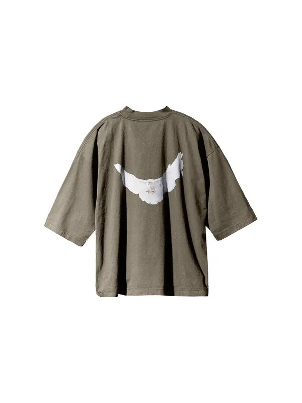 Футболка YEEZY Gap x Balenciaga Dove 3/4 Sleeve Tee 'Brown Tan' — изображение 2 из 2, бежевый