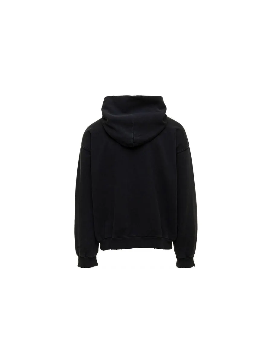 Худи Balenciaga BB Be Different Popover Hoodie 'Black White' — изображение 2 из 5, черный