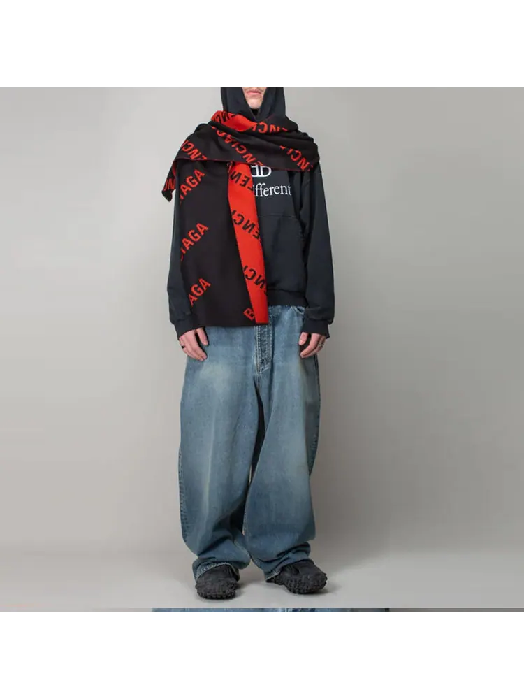 Худи Balenciaga BB Be Different Popover Hoodie 'Black White' — изображение 4 из 5, черный