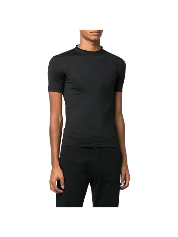 Футболка super tight shiny fitted t-shirt 'black' Balenciaga — изображение 2 из 3, черный