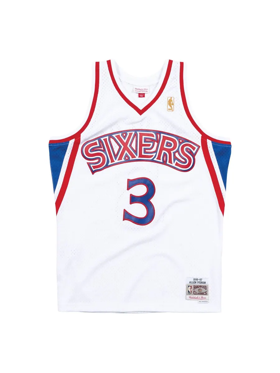 Джерси Mitchell & Ness x NBA Philadelphia 76ers 1996-97 Home Swingman Jersey 'Allen Iverson 3' — изображение 1 из 2, белый