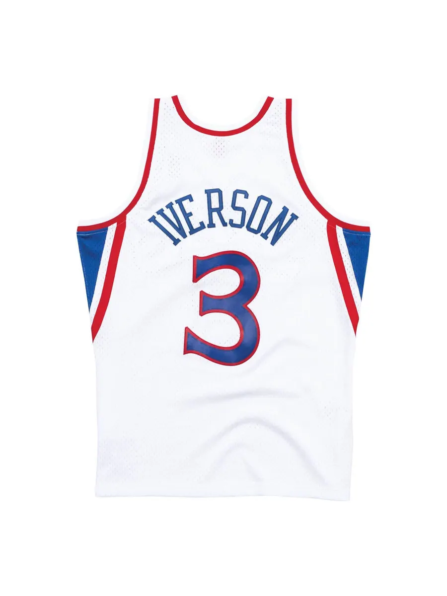 Джерси Mitchell & Ness x NBA Philadelphia 76ers 1996-97 Home Swingman Jersey 'Allen Iverson 3' — изображение 2 из 2, белый