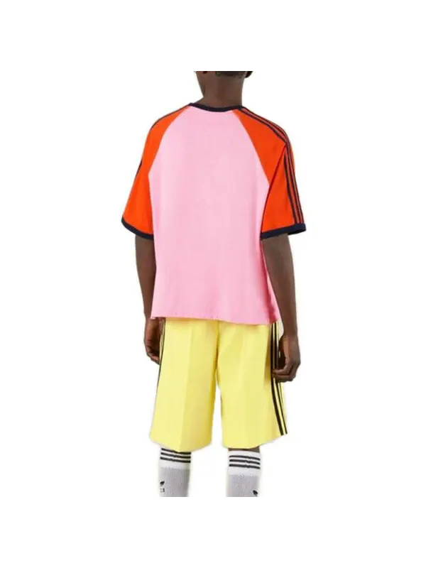 Футболка adidas x cotton jersey t-shirt 'pink' Gucci — изображение 3 из 4, розовый