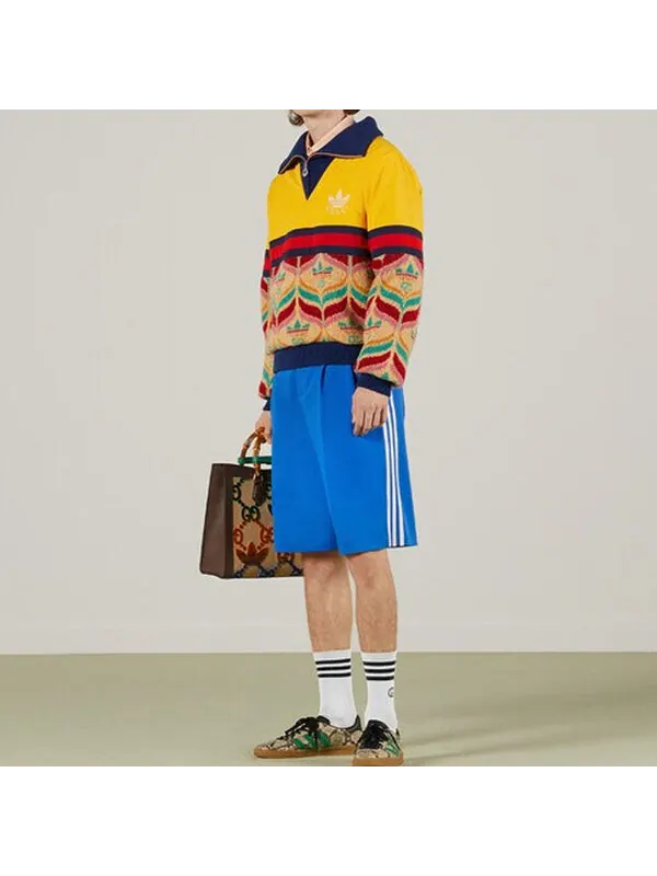 Куртка adidas half-zip jacket 'camel yellow' — изображение 2 из 3, желтый