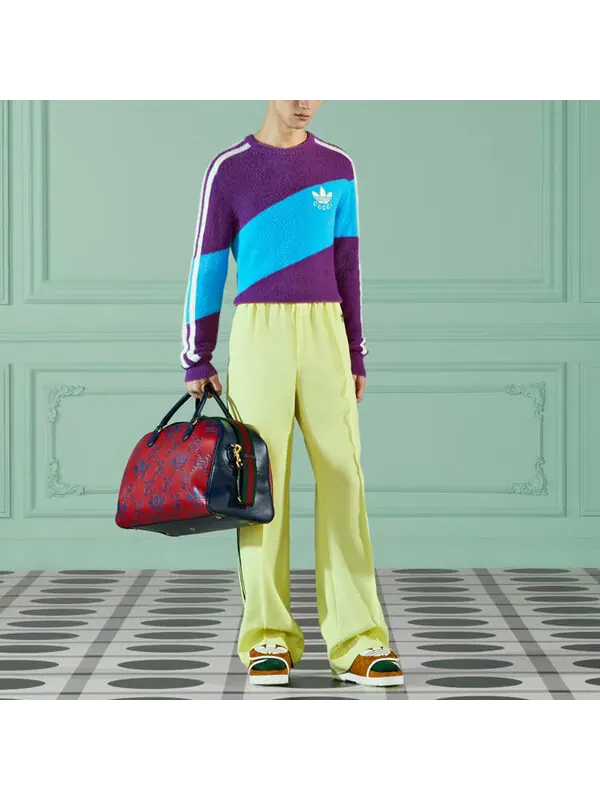 Свитер adidas wool sweater 'purple light blue' Gucci — изображение 2 из 4, фиолетовый/светлый синий