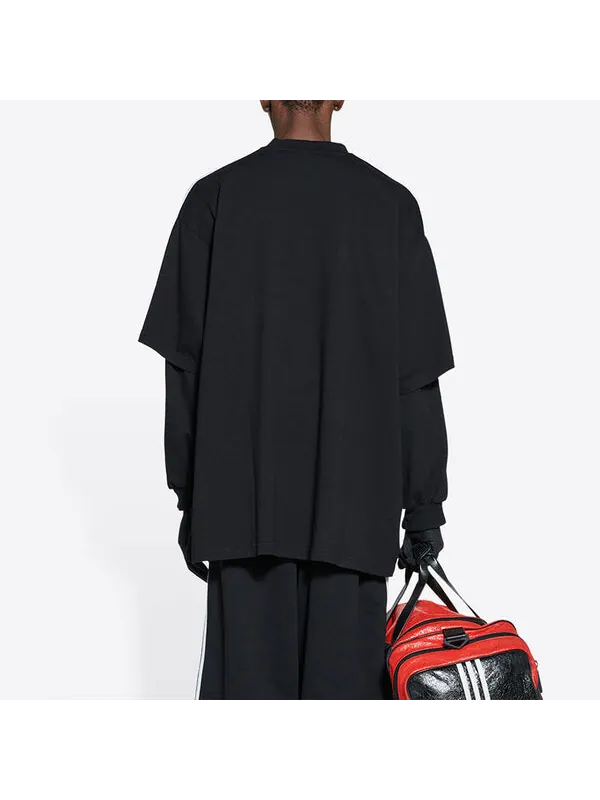 Футболка x adidas t-shirt oversized 'black' Balenciaga — изображение 4 из 4, черный