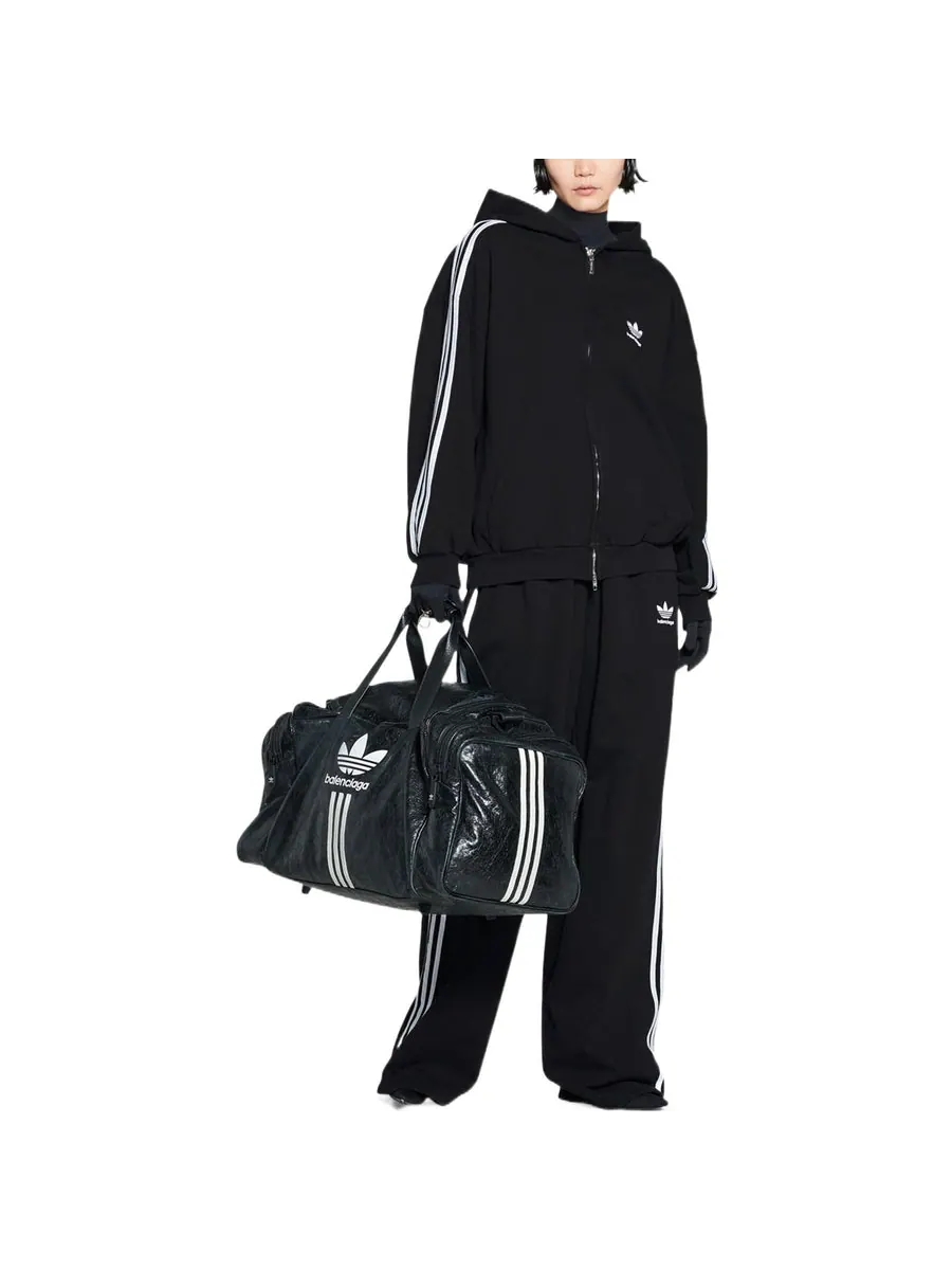 Куртка Balenciaga x adidas Zip-Up Hoodie 'Black White' — изображение 3 из 6, черный