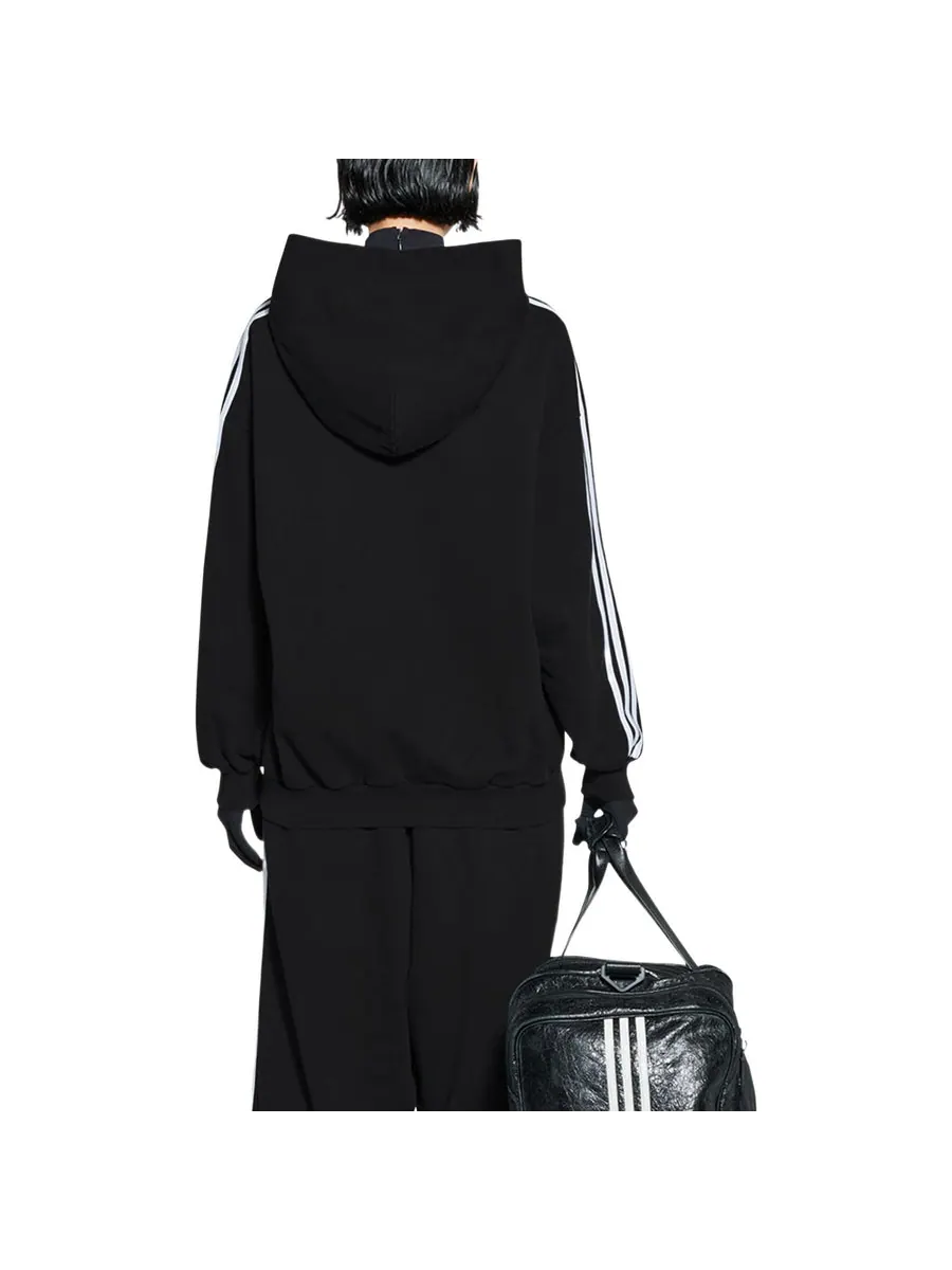 Куртка Balenciaga x adidas Zip-Up Hoodie 'Black White' — изображение 5 из 6, черный