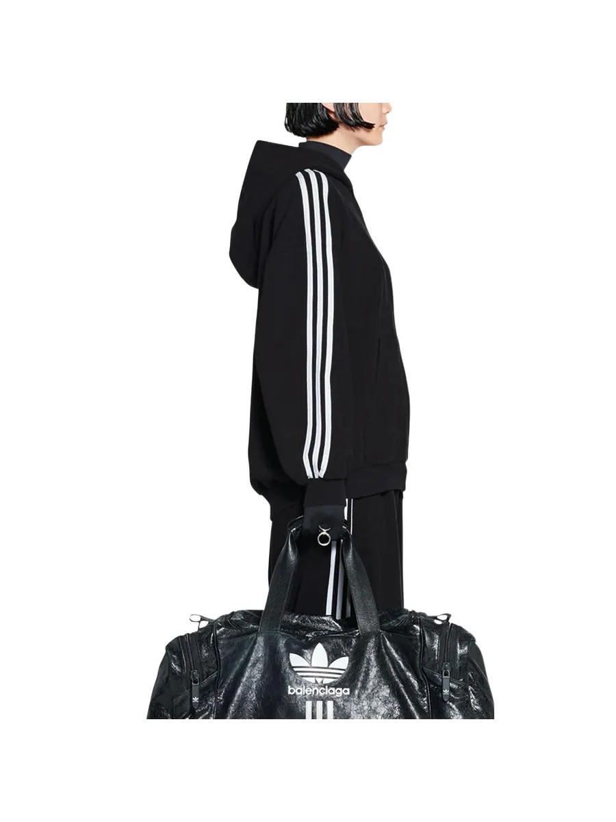 Куртка Balenciaga x adidas Zip-Up Hoodie 'Black White' — изображение 6 из 6, черный