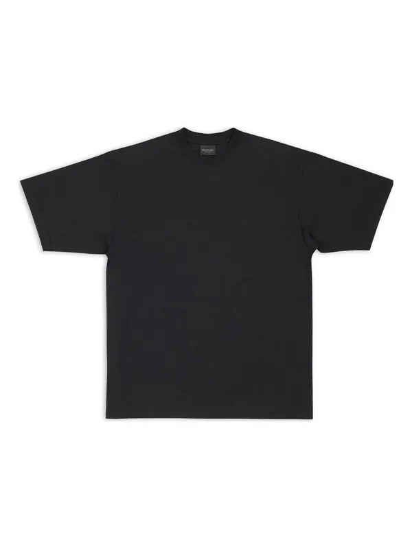 Футболка care label t-shirt medium fit 'black' Balenciaga — изображение 1 из 4, черный
