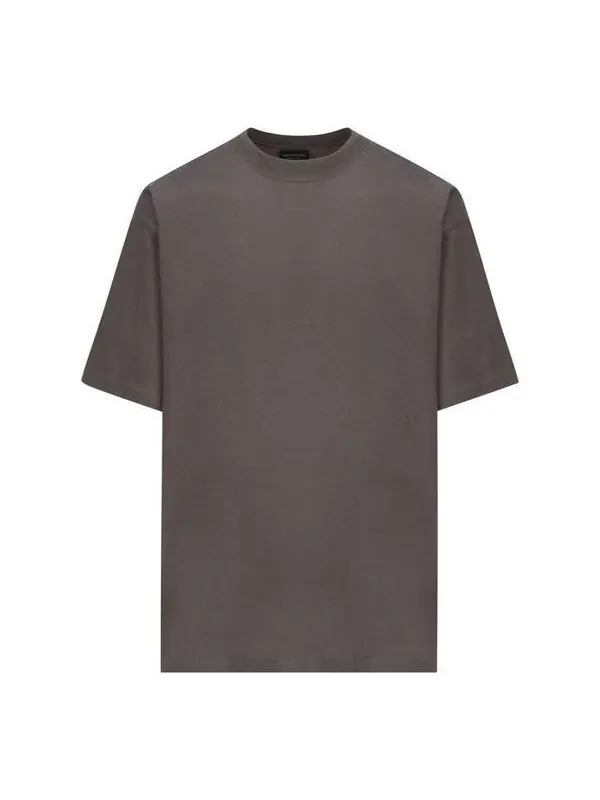 Футболка care label t-shirt medium fit 'grey black' Balenciaga — изображение 1 из 2, серый/черный
