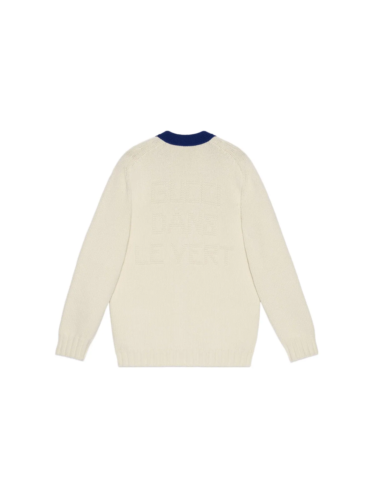 Кардиган Gucci Wool Cardigan 'Ivory Blue' — изображение 2 из 2, белый
