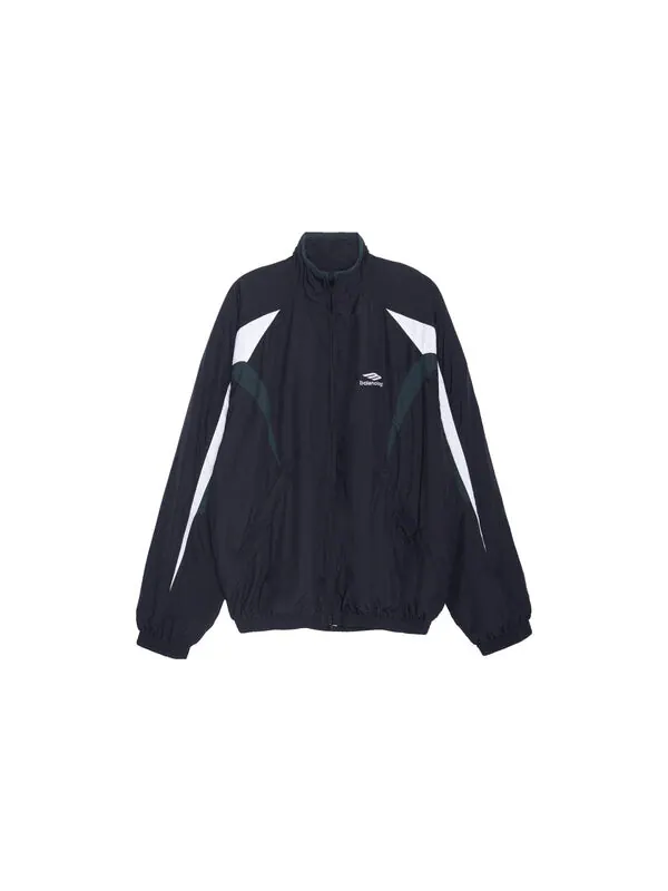 Куртка 3b sports icon tracksuit jacket 'black white' Balenciaga — изображение 2 из 4, черный/белый