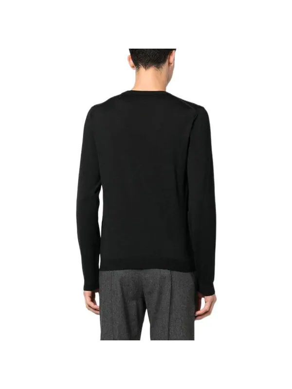 Свитер Gucci wool sweater with horsebit intarsia — изображение 3 из 4, черный