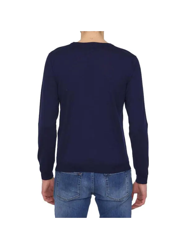 Свитер Gucci wool sweater with horsebit intarsia — изображение 3 из 4, темно-синий