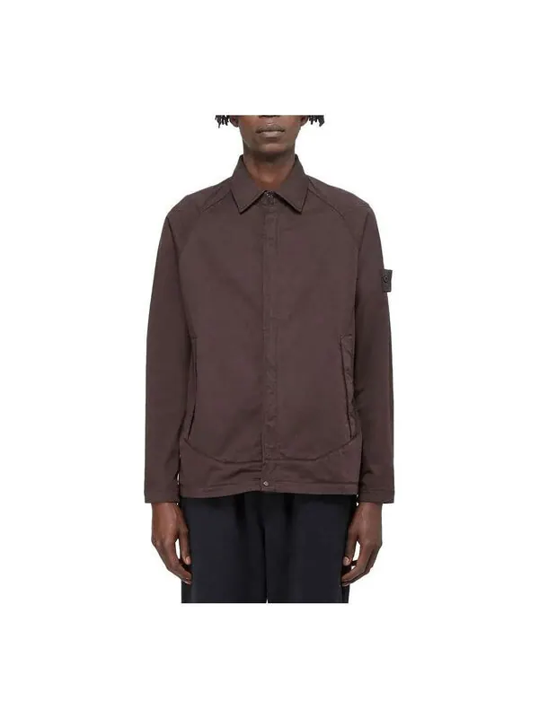 Рубашка ghost overshirt 'brown' Stone Island — изображение 1 из 4, коричневый