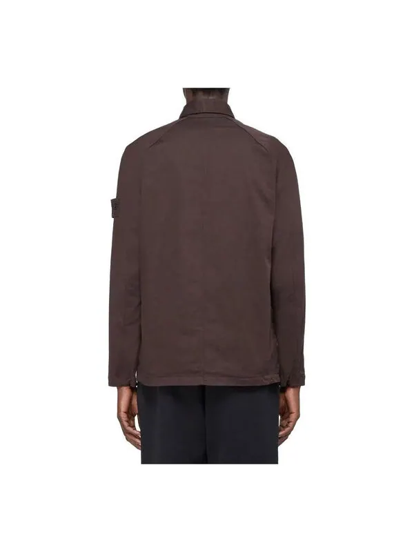 Рубашка ghost overshirt 'brown' Stone Island — изображение 2 из 4, коричневый