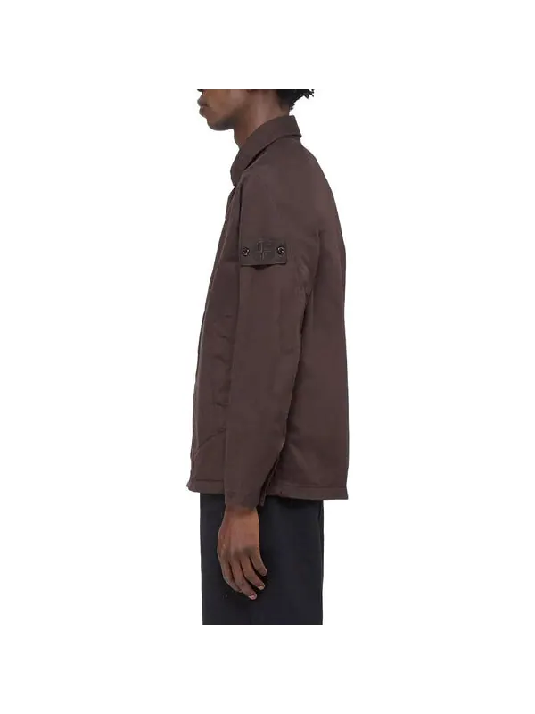 Рубашка ghost overshirt 'brown' Stone Island — изображение 4 из 4, коричневый