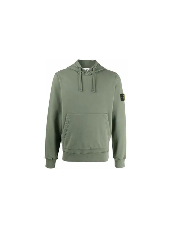Толстовка hoodie 'green' Stone Island — изображение 2 из 4, зеленый