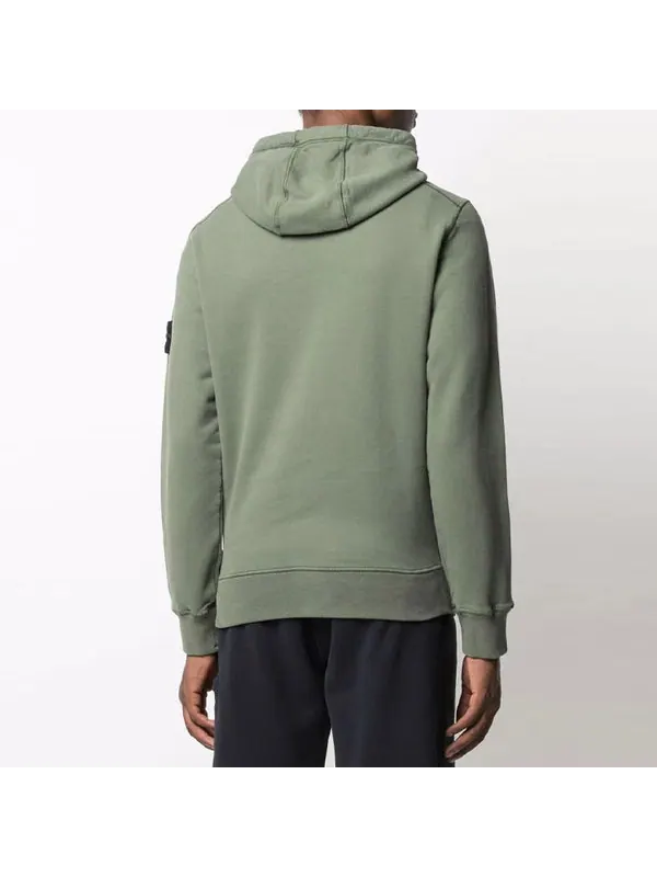 Толстовка hoodie 'green' Stone Island — изображение 3 из 4, зеленый