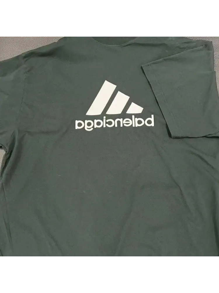 Футболка Balenciaga x adidas Reverse T-shirt 'Green' — изображение 2 из 3, зеленый