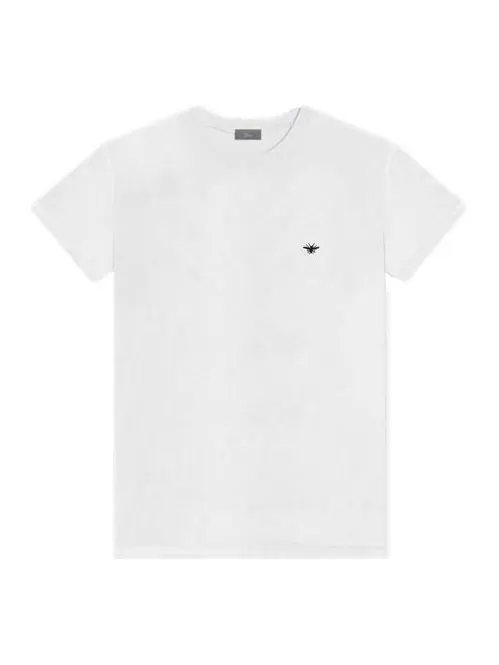 Футболка DIOR Black Bee Embroidered Short Sleeve Unisex White