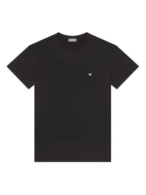 Футболка DIOR White Bee Embroidered Short Sleeve Unisex Black