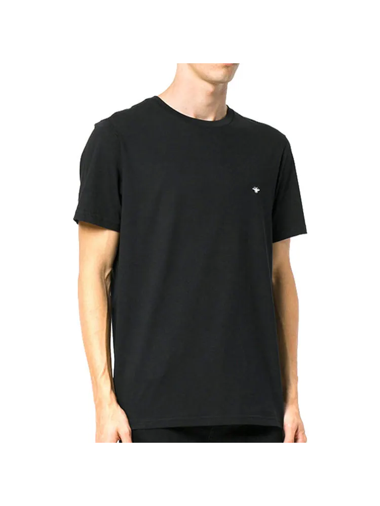 Футболка DIOR White Bee Embroidered Short Sleeve Unisex Black — изображение 3 из 4, черный