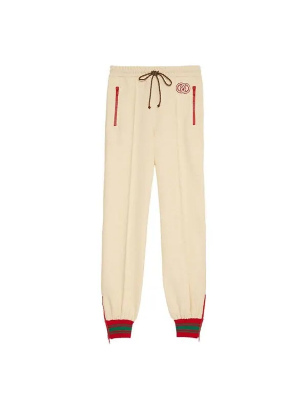Брюки Gucci Ivory, из смеси полиэстера — изображение 1 из 1, бежевый