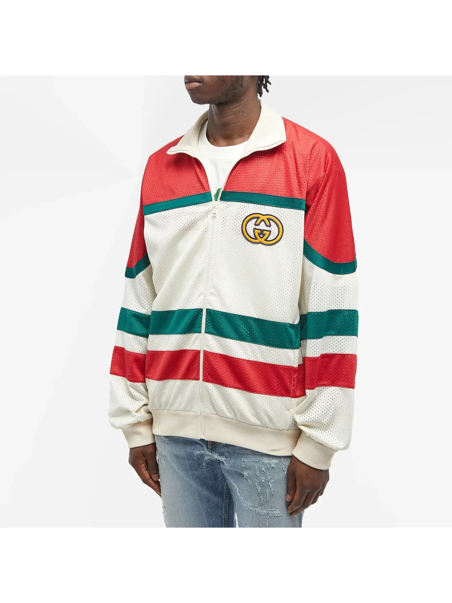 Куртка Gucci Mesh Fabric Zip — изображение 1 из 12, мульти