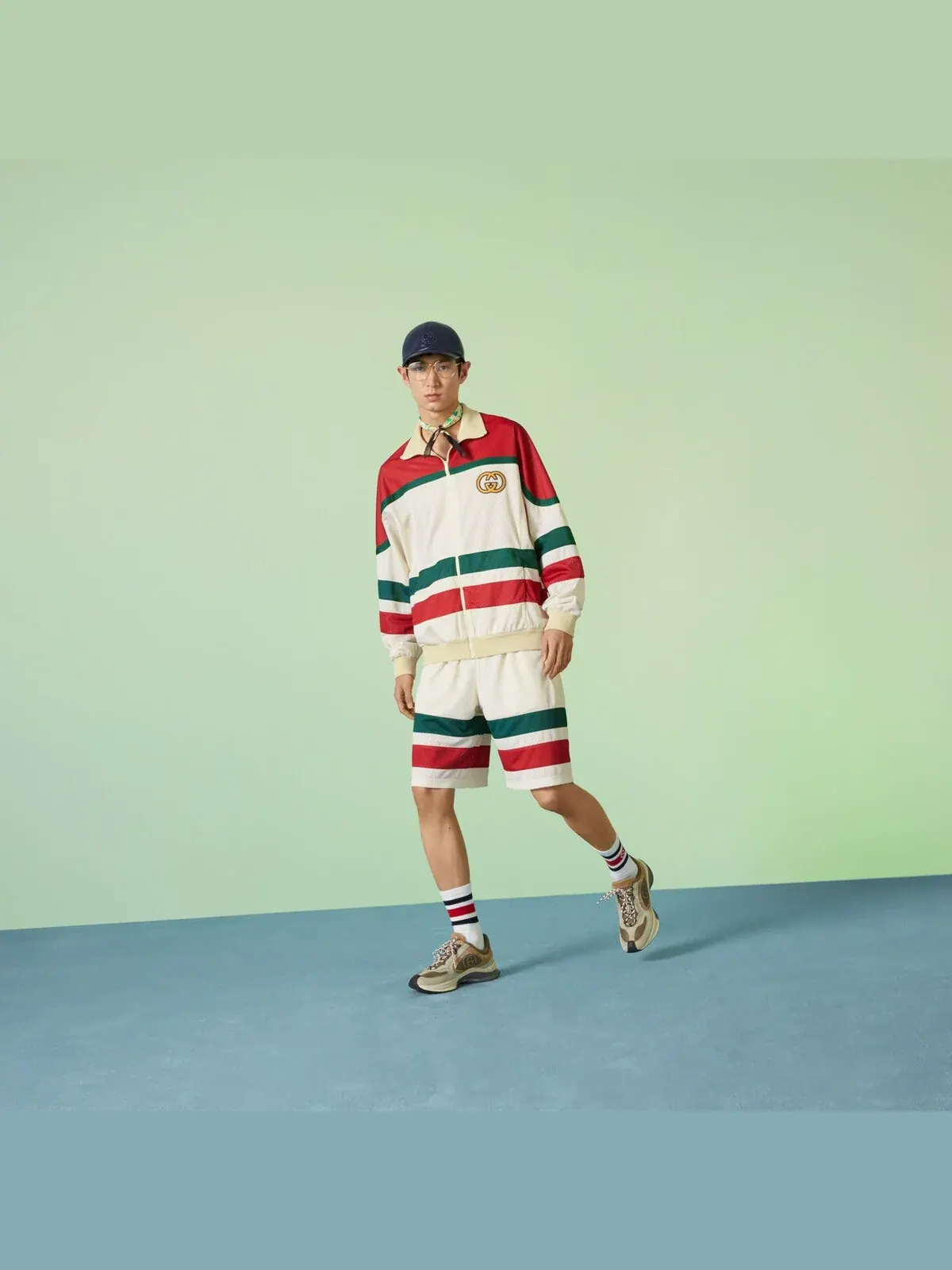 Куртка Gucci Mesh Fabric Zip — изображение 3 из 12, мульти