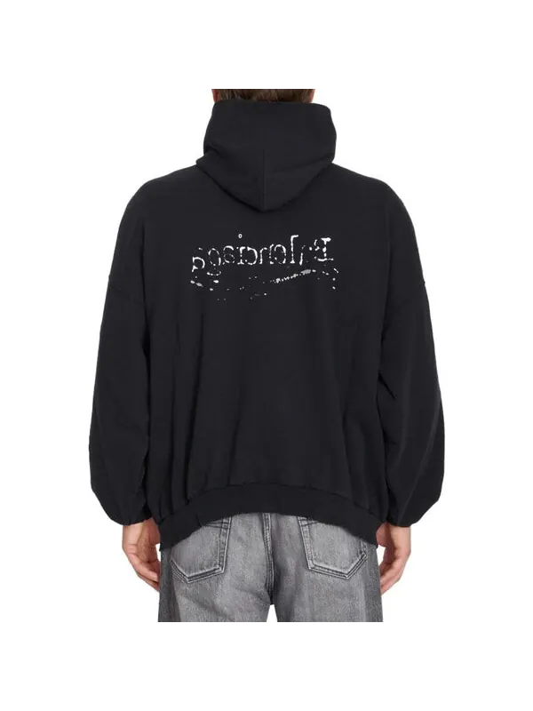 Толстовка hand drawn political campaign hoodie 'black' Balenciaga — изображение 3 из 3, черный