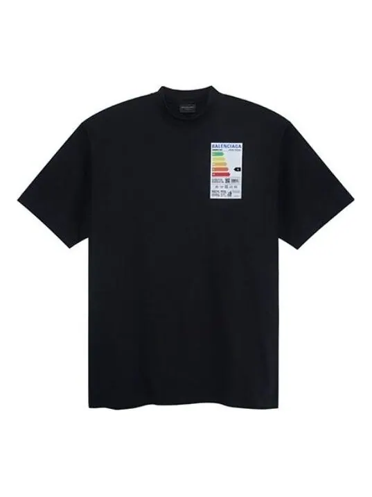 Футболка fridge stamp t-shirt 'black' Balenciaga — изображение 1 из 4, черный