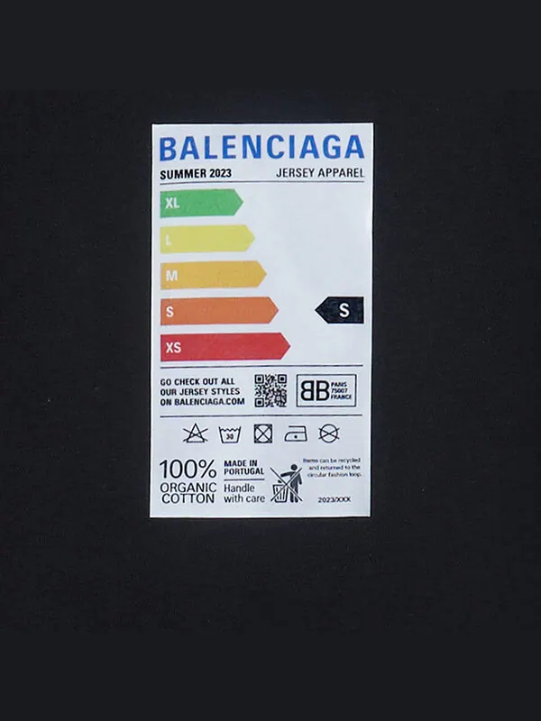 Футболка fridge stamp t-shirt 'black' Balenciaga — изображение 4 из 4, черный