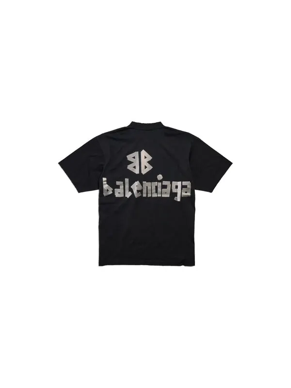 Футболка new tape type t-shirt medium fit 'black' Balenciaga — изображение 2 из 2, черный