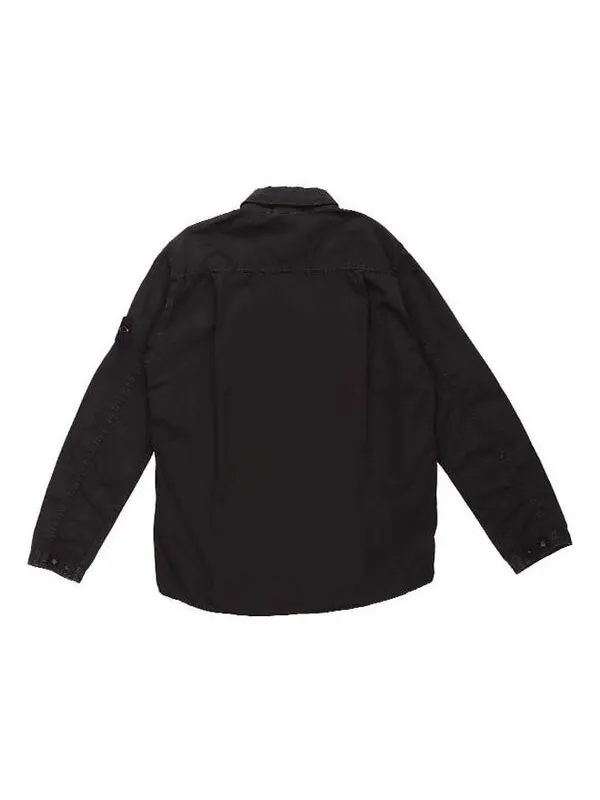 Рубашка two pocket overshirt 'black' Stone Island — изображение 2 из 4, черный