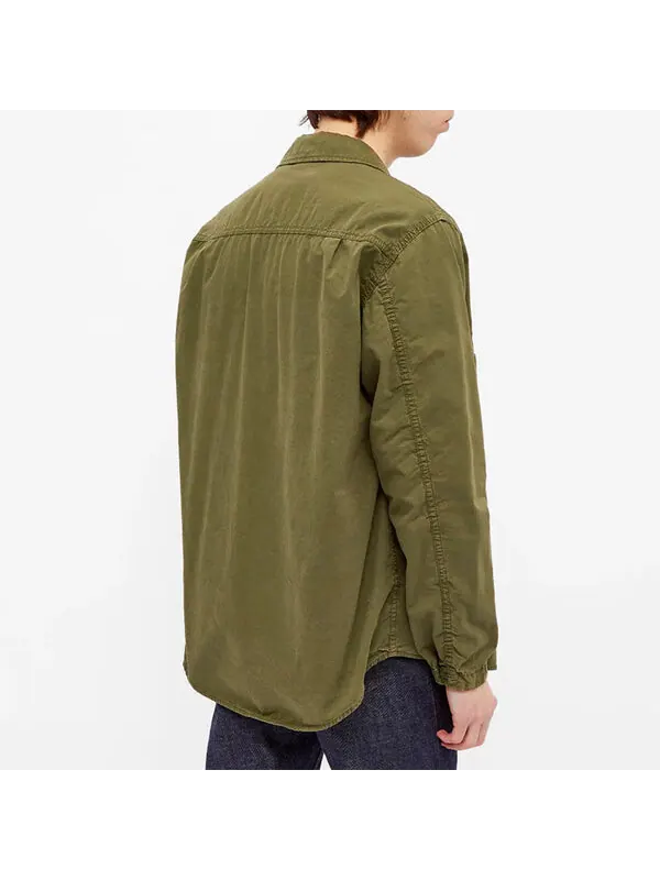 Куртка two pocket overshirt 'olive green' Stone Island — изображение 2 из 3, оливковый зеленый