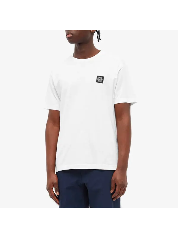 Футболка patch logo t-shirt 'white' Stone Island — изображение 3 из 3, белый